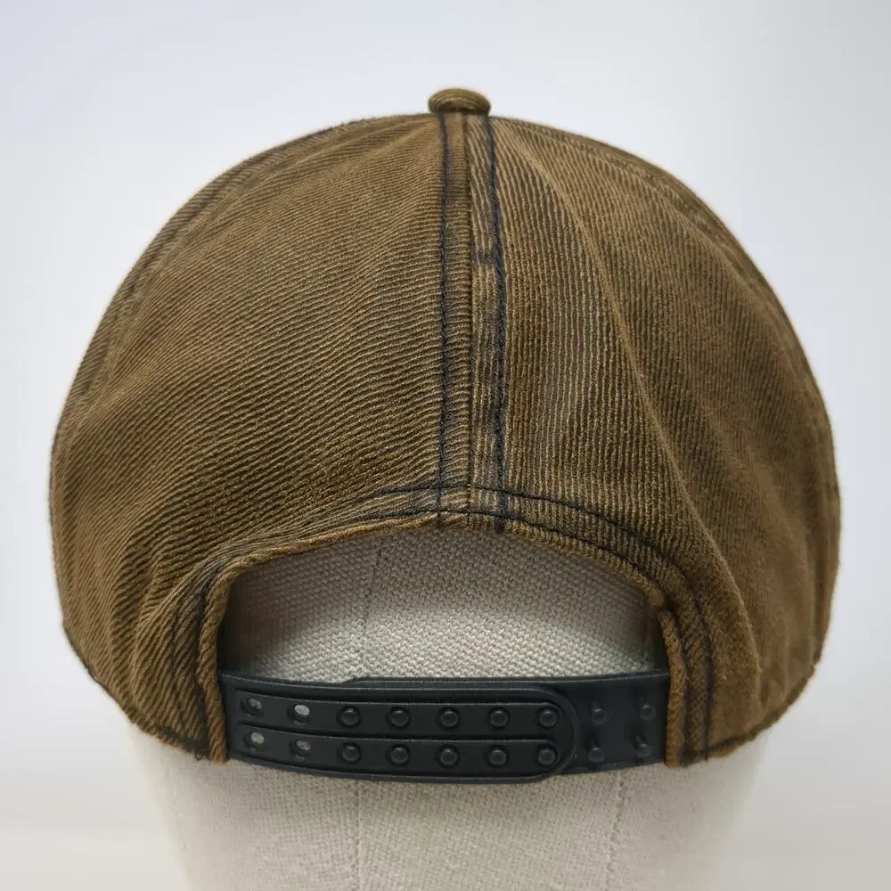 Raw Ma Snapback Hat Brown One Size New Orleans The Big Easy Embroidered Stitch